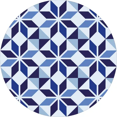 floorevents.com Vloerkleed vinyl rond | Mavi