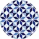 floorevents.com Vloerkleed vinyl rond | Mavi