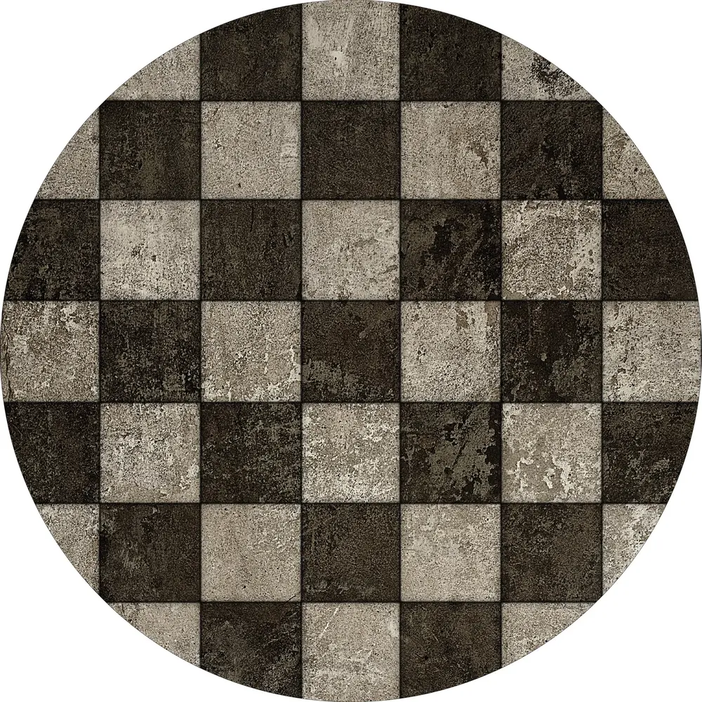 floorevents.com Vloerkleed vinyl rond | Misty Grey