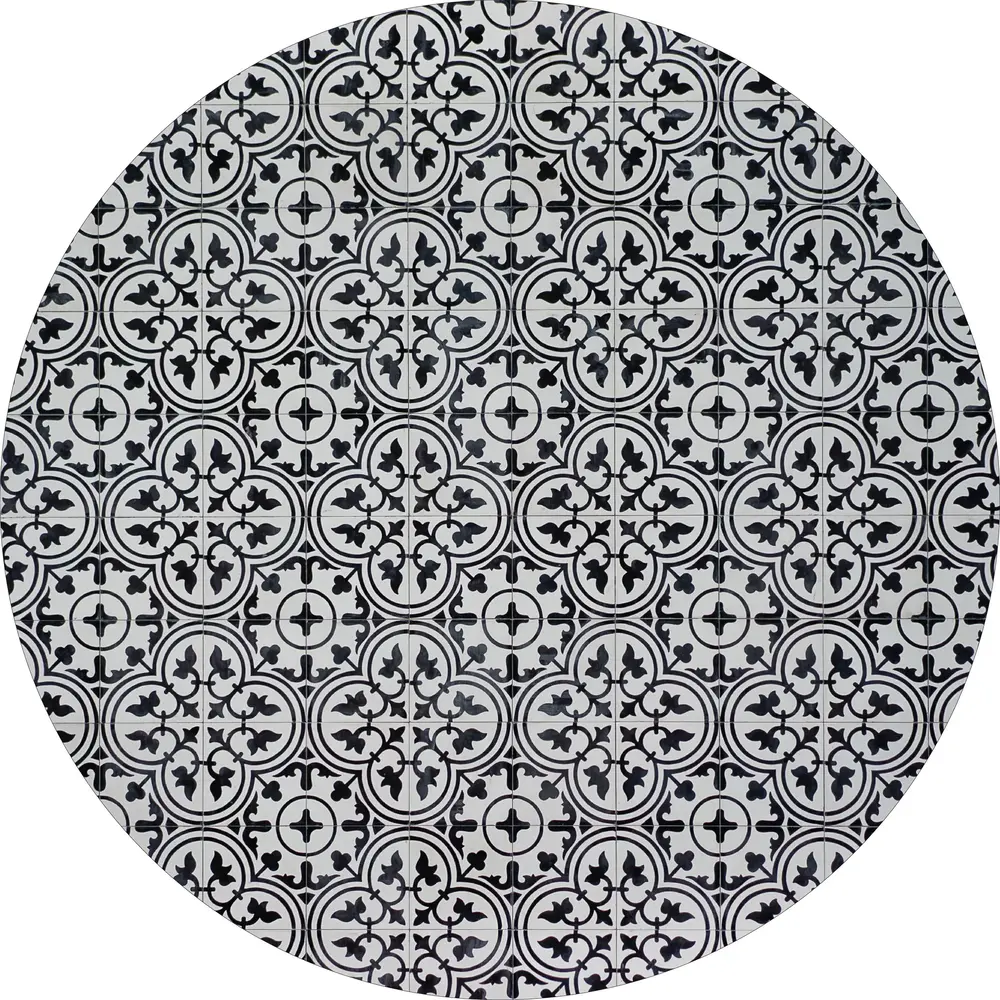 floorevents.com Vinylboden rund | Graues Mosaik