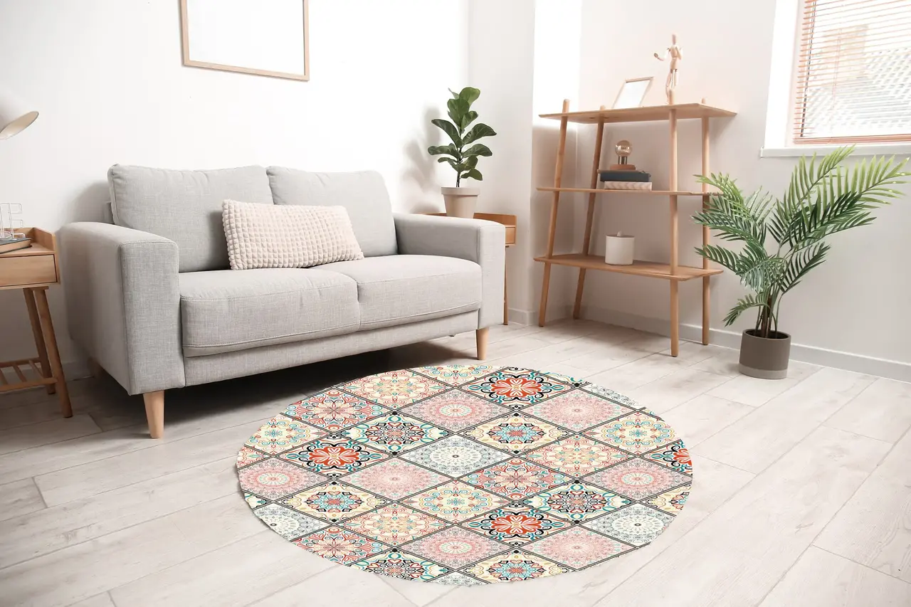 Vinyl round rug | 2 Vinyl round rug | 2