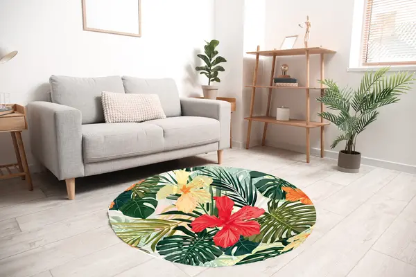 Vinyl round rug | Palma