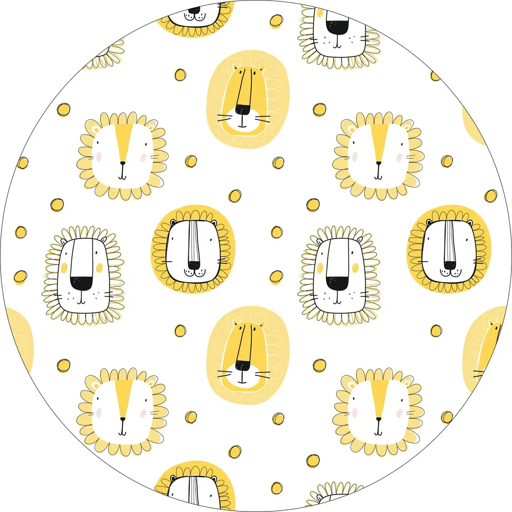 Vloerkleed vinyl rond | Leo Vloerkleed vinyl rond | Leo