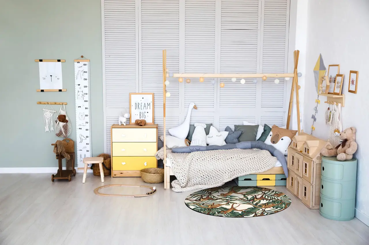 Vloerkleed vinyl rond | Funky Monkey