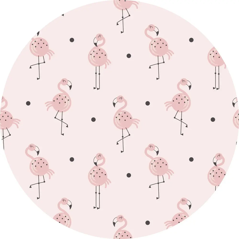 floorevents.com Vloerkleed vinyl rond | Flamingo junkie