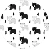 Round vinyl rug | Grizzly Round vinyl rug | Grizzly