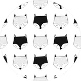 Kinderkamer kleed vinyl rond | Foxy Kinderkamer kleed vinyl rond | Foxy