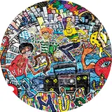 Round vinyl rug | Graffiti art Round vinyl rug | Graffiti art