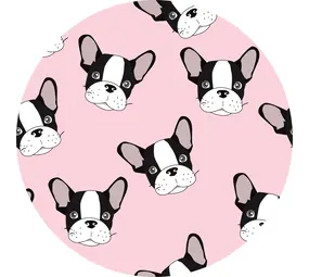 Round vinyl rug | Frenchie Round vinyl rug | Frenchie