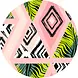 floorevents.com Vloerkleed vinyl rond|  Pink jungle