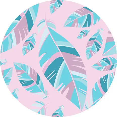 Vloerkleed vinyl rond | Veren roze Vloerkleed vinyl rond | Veren roze