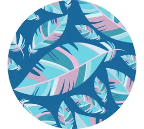 floorevents.com Vloerkleed vinyl rond | Veren blauw floorevents.com Vloerkleed vinyl rond | Veren blauw