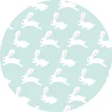 Vinyl round rug | Rabbit Vinyl round rug | Rabbit