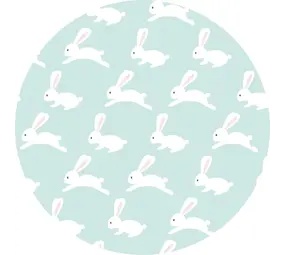 Vloerkleed vinyl rond | Konijn Vloerkleed vinyl rond | Konijn