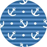 Vloerkleed vinyl rond | marine