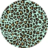 Vinyl rug round | Panther aqua Vinyl rug round | Panther aqua