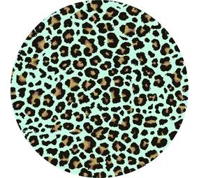 Vinyl rug round | Panther aqua Vinyl rug round | Panther aqua