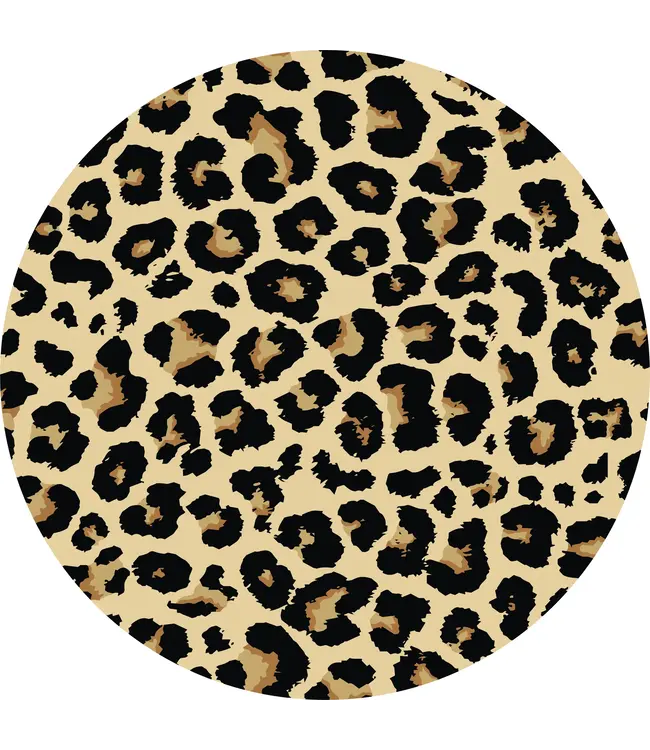 vloerkledenopvinyl Rug vinyl round | Leopard