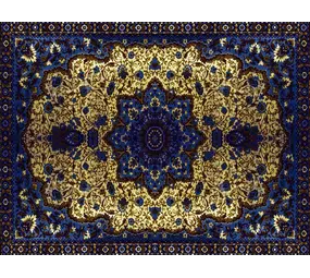 Vloerkleed vinyl |  Persia Blauw/Goud Vloerkleed vinyl |  Persia Blauw/Goud