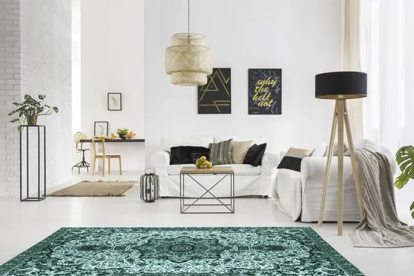 Vinyl rug | Persia Turquoise Vinyl rug | Persia Turquoise