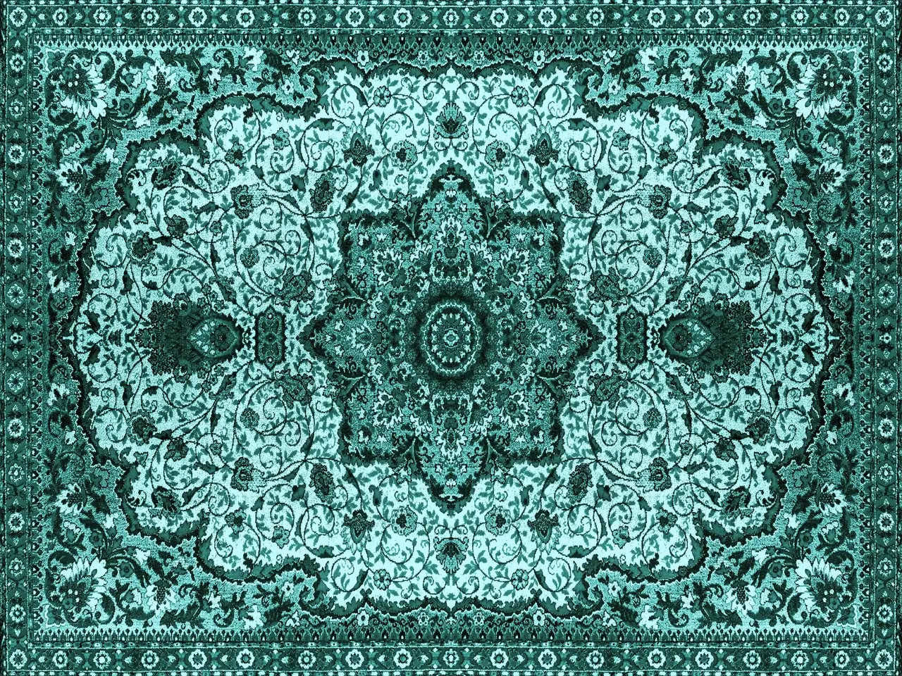 Vinyl rug | Persia Turquoise Vinyl rug | Persia Turquoise