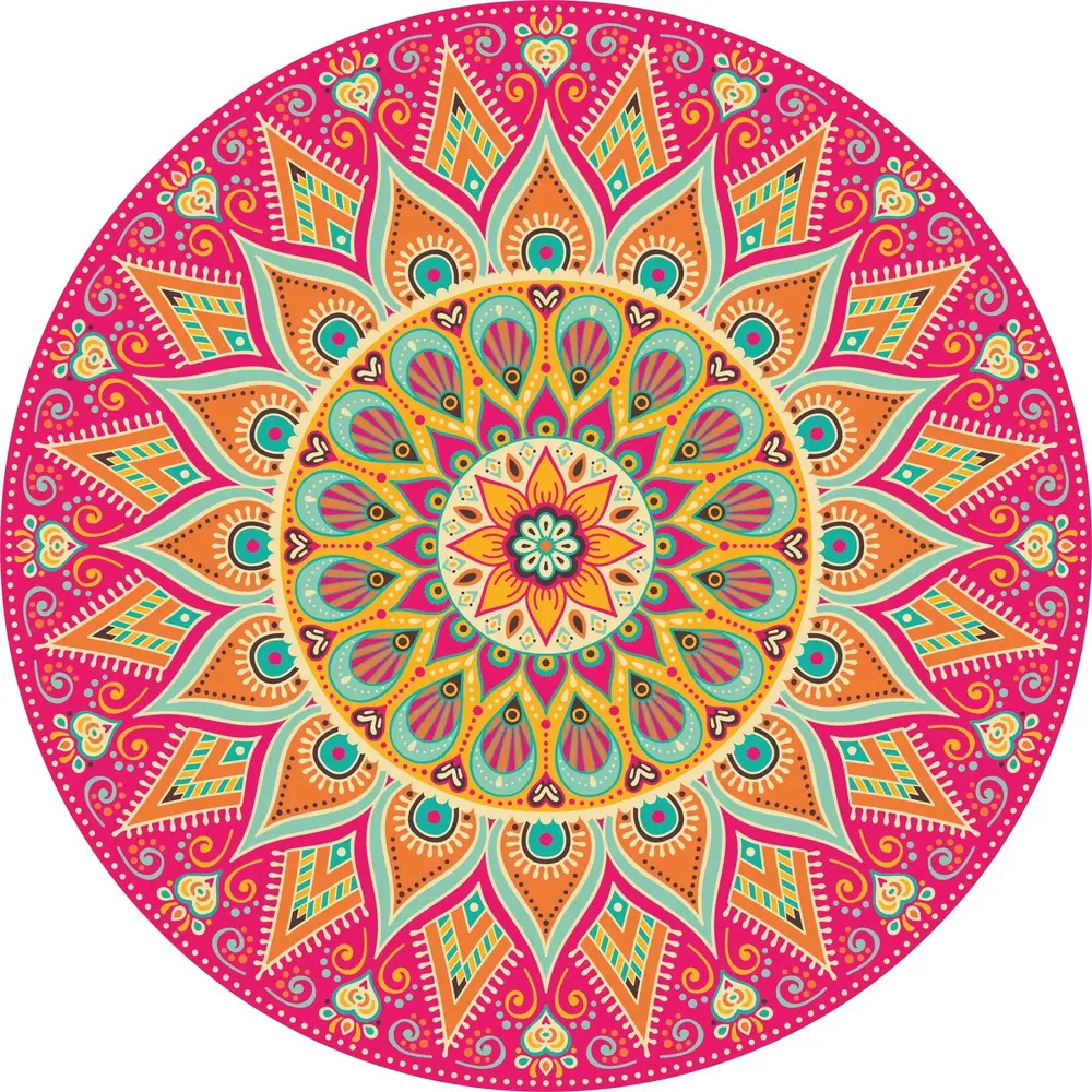Placemat vinyl |Mandala coral Placemat vinyl |Mandala coral