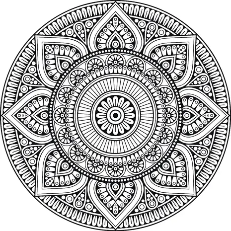 floorevents.com Placemat vinyl | Mandala zwart wit