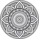 floorevents.com Placemat vinyl | Mandala zwart wit