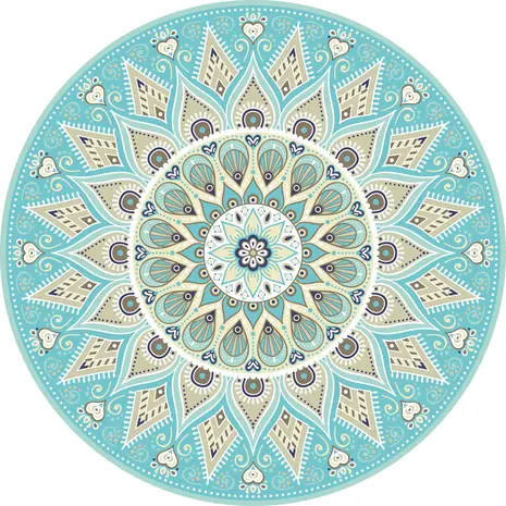 Placemat vinyl | Mandala Aqua Placemat vinyl | Mandala Aqua