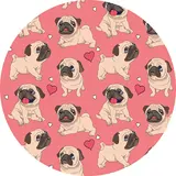 Kinderkamerkleed vinyl | Love Pugs Kinderkamerkleed vinyl | Love Pugs