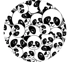 Kinderkamerkleed vinyl | Panda  dream