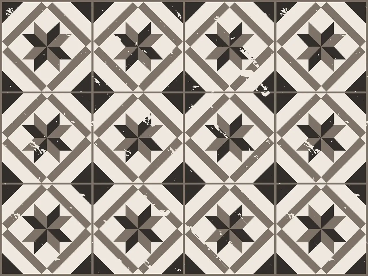 Vinyl rug | Vintage  old dark