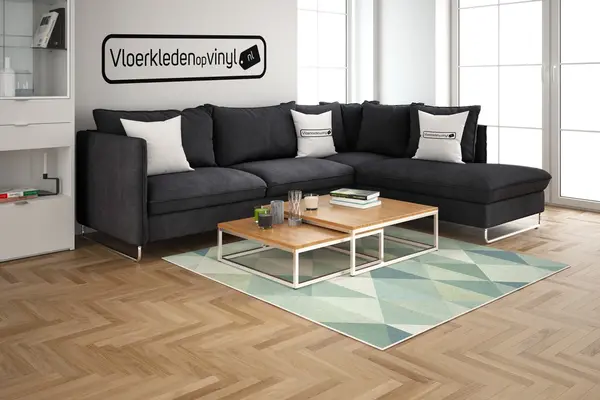 Vinyl rug | 50 shades of green Vinyl rug | 50 shades of green