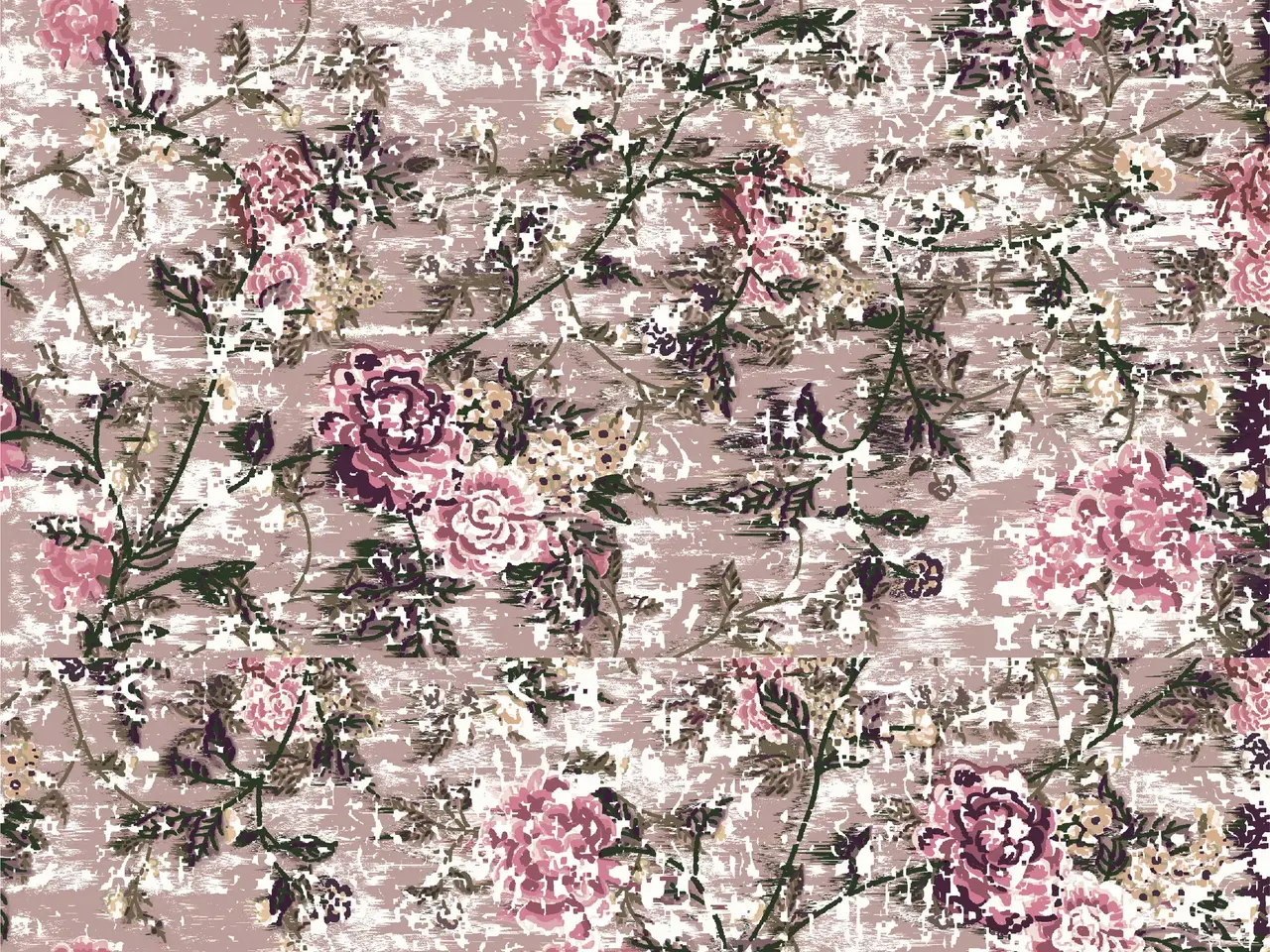Vloerkleed vinyl | Pink Lady,  Vintage bloemen oud roze Vloerkleed vinyl | Pink Lady,  Vintage bloemen oud roze