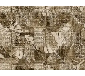 Vinyl rug | Leavy brown Vinyl rug | Leavy brown