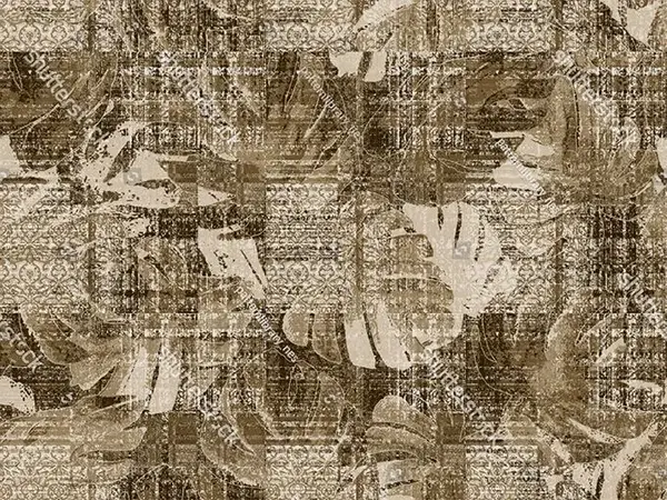 Vinyl rug | Leavy brown Vinyl rug | Leavy brown