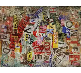 Vinyl rug | Vintage collage Vinyl rug | Vintage collage