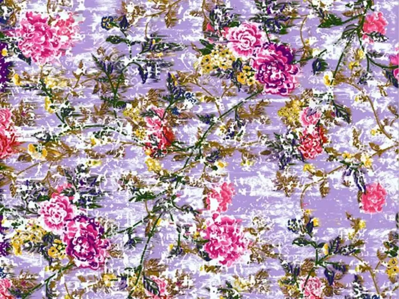 Rug vinyl | Vintage flowers purple Rug vinyl | Vintage flowers purple