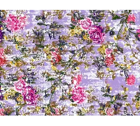 Vloerkleed vinyl | Vintage bloemen paars Vloerkleed vinyl | Vintage bloemen paars