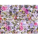 Vloerkleed vinyl | Vintage bloemen paars Vloerkleed vinyl | Vintage bloemen paars
