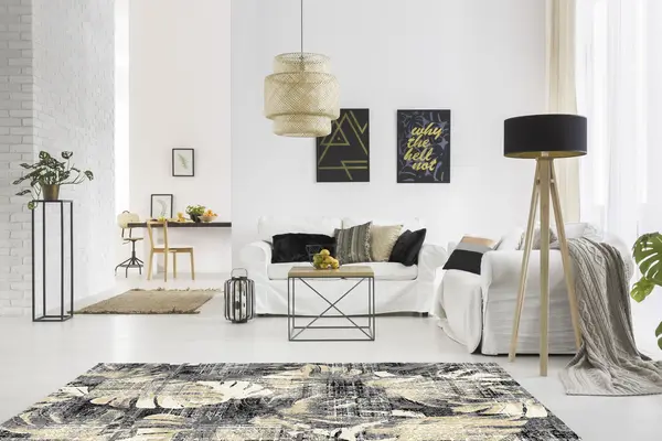 Vinyl rug | Vintage leaves beige/grey/black Vinyl rug | Vintage leaves beige/grey/black