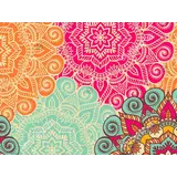 Vloerkleed vinyl | Mandala roze/oranje Vloerkleed vinyl | Mandala roze/oranje
