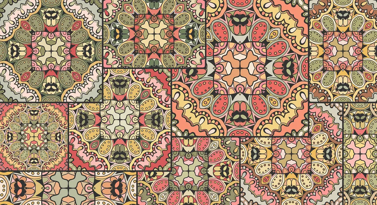 Vinyl rug | Vintage patch Vinyl rug | Vintage patch