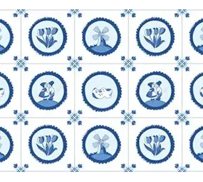 Placemat vinyl | Dutch Tiles Placemat vinyl | Dutch Tiles