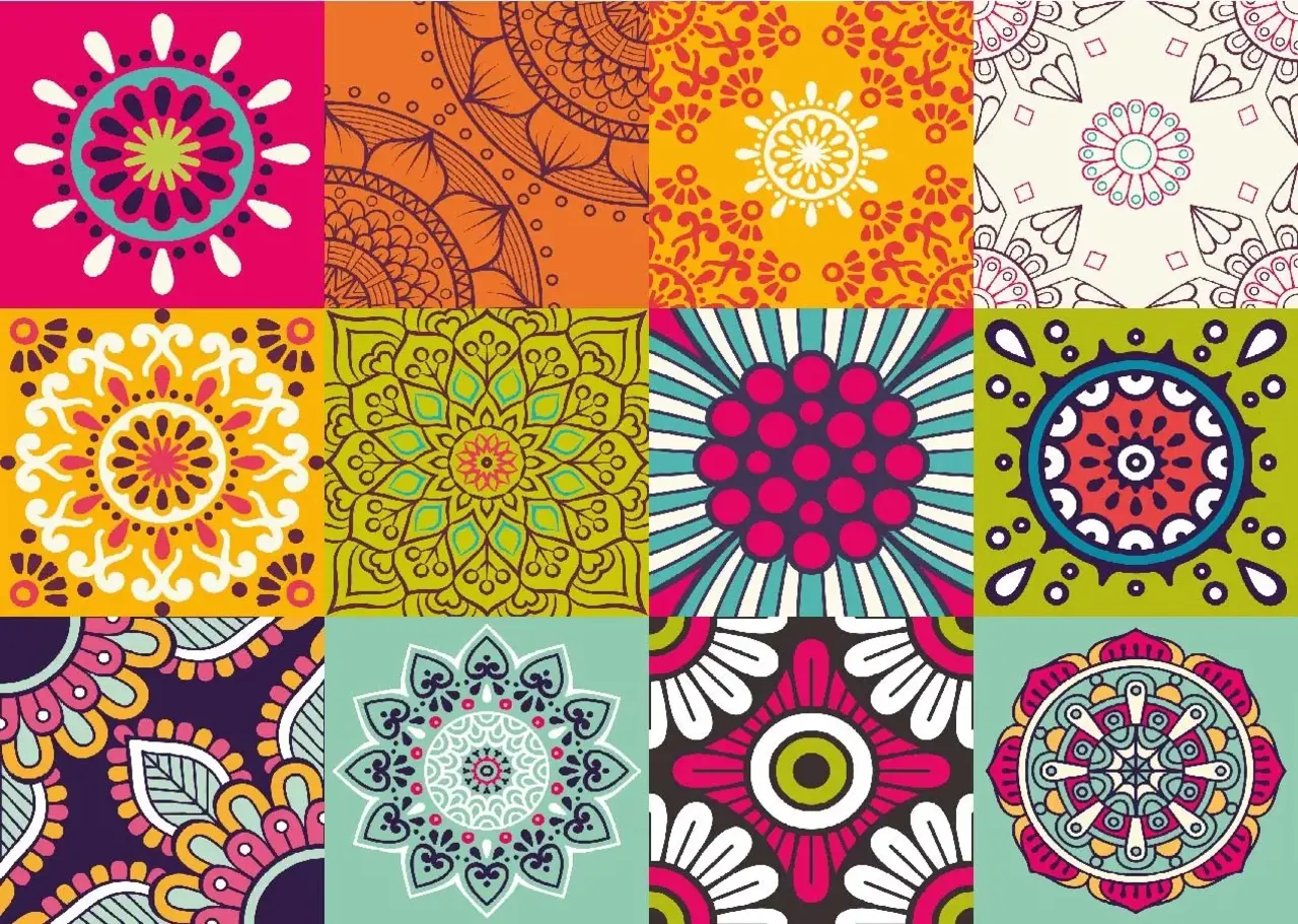 Vinyl placemat | Retro Flower