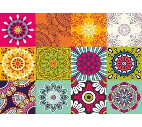 Placemat vinyl | Retro Flower Placemat vinyl | Retro Flower