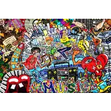 Kinderzimmerteppich Vinyl | Graffiti-Kunst