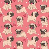 children's room rug vinyl | Little Dogs Hearts children's room rug vinyl | Little Dogs Hearts