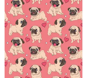 kinderkamerkleed vinyl | Hondjes Hartjes