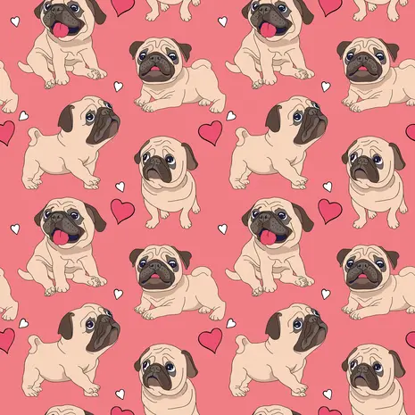 kinderkamerkleed vinyl | Hondjes Hartjes